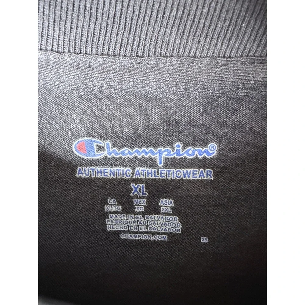 Champion Stanford University Graphic T-Shirt Black Men's XL Short Sleeve Cotton - Picture 6 of 10